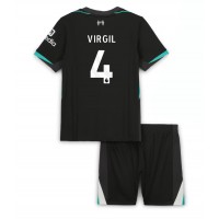 Dětský fotbalový dres Liverpool Virgil van Dijk #4 2024-25 Venkovní Krátký Rukáv (+ trenýrky)